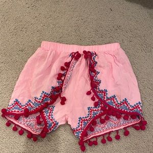 Pink shorts with Pom poms size 12